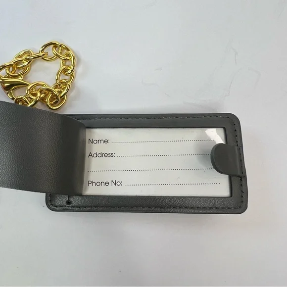 Gray & Gold Versace Luggage Tag Never Used - Picture 5 of 12
